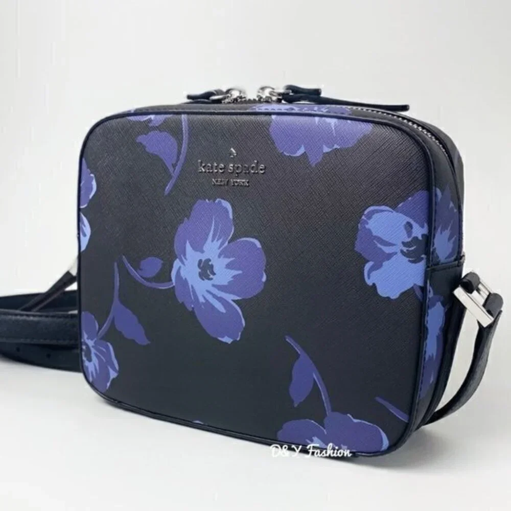Kate Spade Newbury Lane Cammie Crossbody Bag Tossed Poppies Floral Print Purse